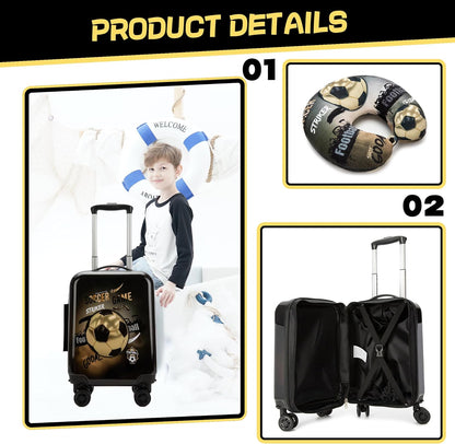 Kids' hard-shell cabin luggage set with spinner wheels – Game Day
