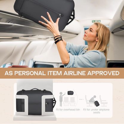 40L expandable waterproof travel backpack with USB port & 17" laptop compartment – AirVoyage