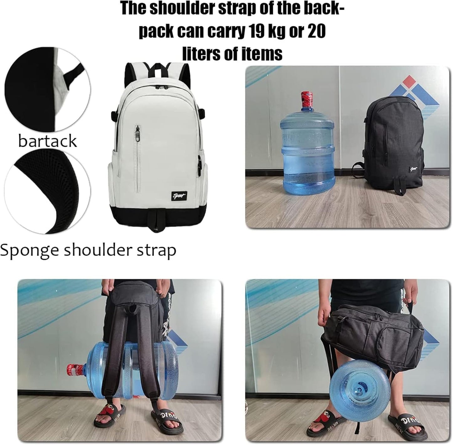 Dun 15.6" travel and work laptop rucksack with organiser compartments