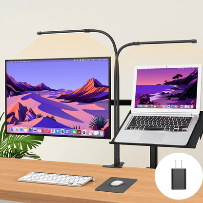 77-LED clip-on desk lamp with 70 cm flexible gooseneck – Ravien