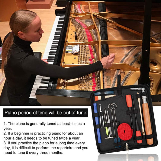 Professional 16-piece piano tuning kit with storage pouch – Arvena