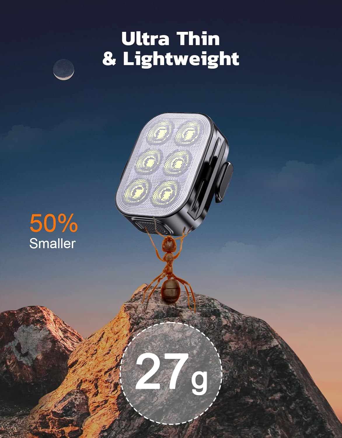 Ultra-slim USB-rechargeable bicycle light set with 4+6 modes – SlimBeam