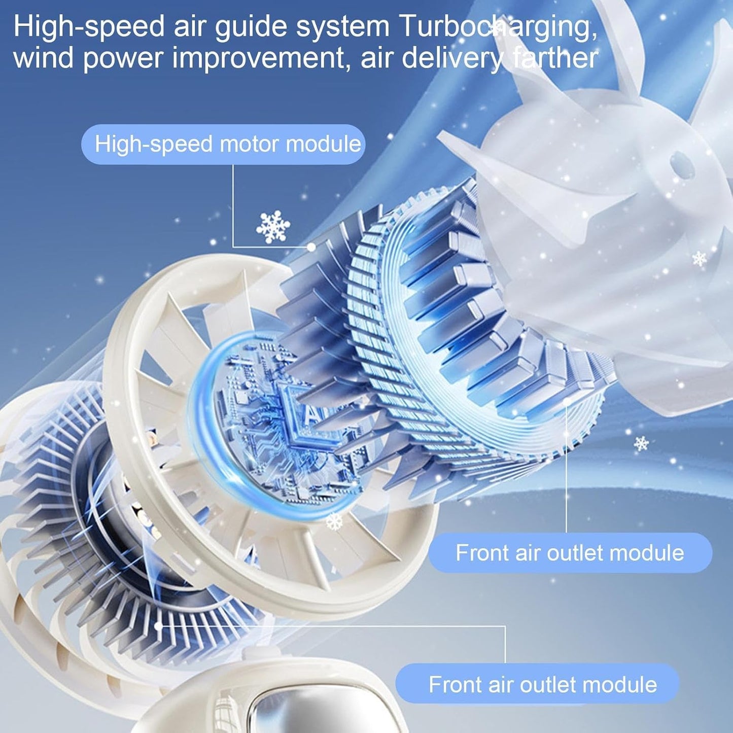 Portable, foldable hand-held fan with LED display, 100 speed settings