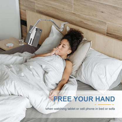 Adjustable aluminium tablet stand with 360° rotation – Movaro