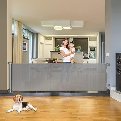Retractable mesh child safety gate with self-closing mechanism – Kivora