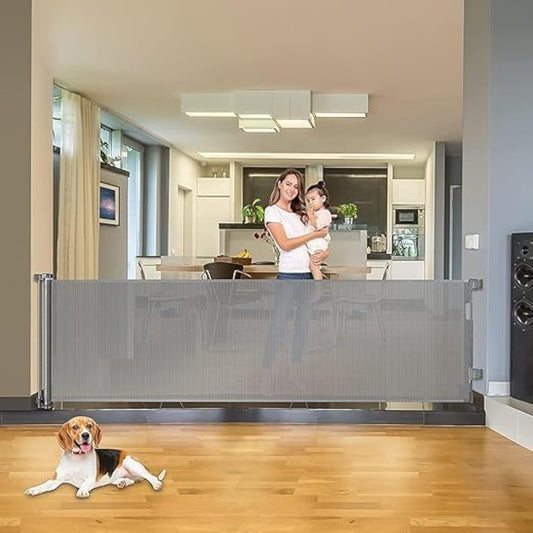 Retractable mesh child safety gate with self-closing mechanism – Kivora