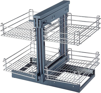 Sturdy carbon steel pull-out shelf for blind corner cabinets – Zevora