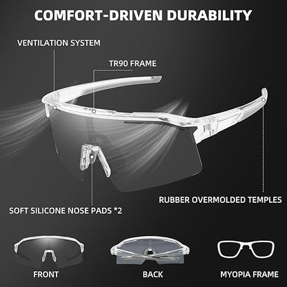 SunShift Tactical Sunglasses – Photochromic UV Sport Eyewear 7