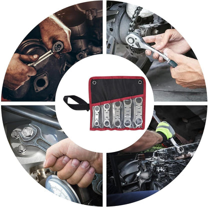 Double Drive Flex‑Head Ratcheting Spanner – Torvex