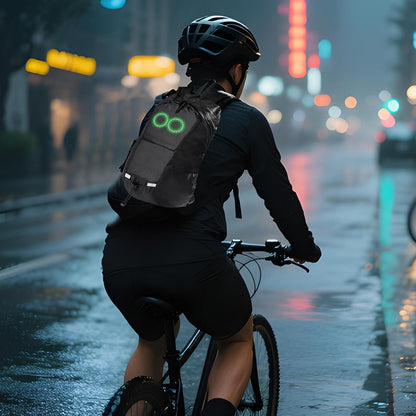 LED travel rucksack – waterproof illuminated rucksack with audio-responsive glow – Nexora