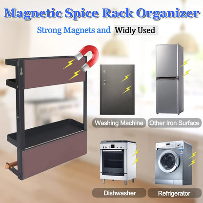Magnetic fridge spice rack with kitchen roll holder – Oryden