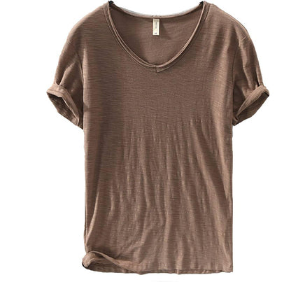 Men's V-Neck Linen Shirt – Luca