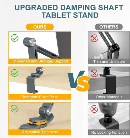 Adjustable aluminium tablet stand with 360° rotation – Movaro