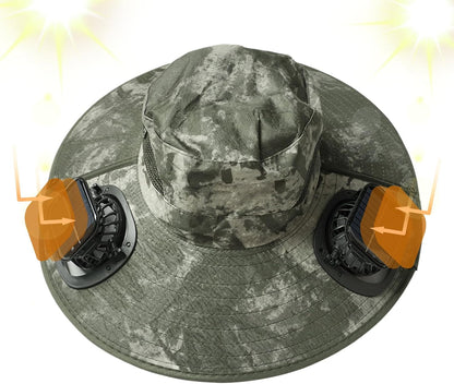 Solar-powered fan cooling hat with UV protection – Solvoro