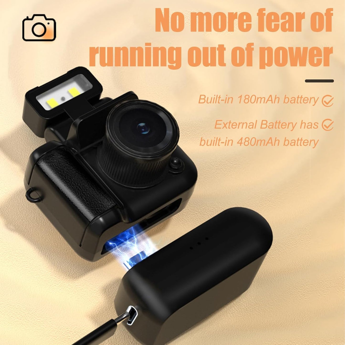 Mini keyring digital camera with 1080p video and retro design – Rivoma