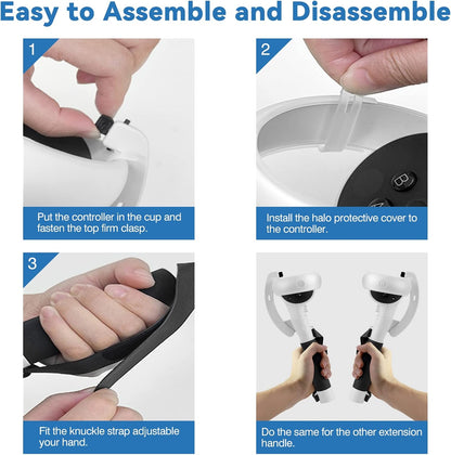 VR controller extension grips for Meta Quest 2 – Kynaro