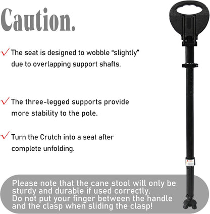 Folding walking stick with seat – StepMate