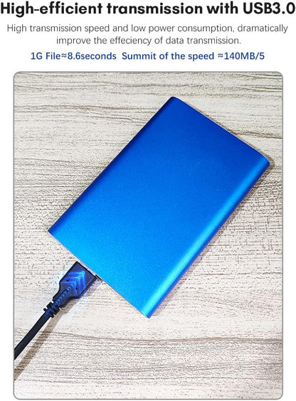 Portable 1TB USB 3.0 external hard drive with metal casing and high-speed data transfer – Dravero