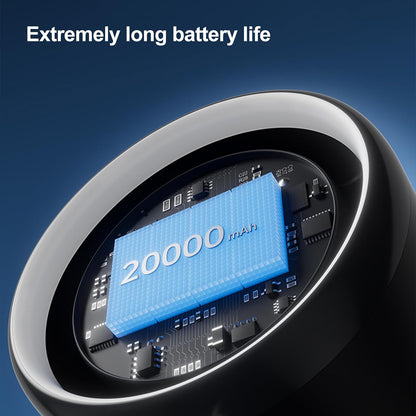 Rechargeable clip-on pram fan with night light — 100 speed settings