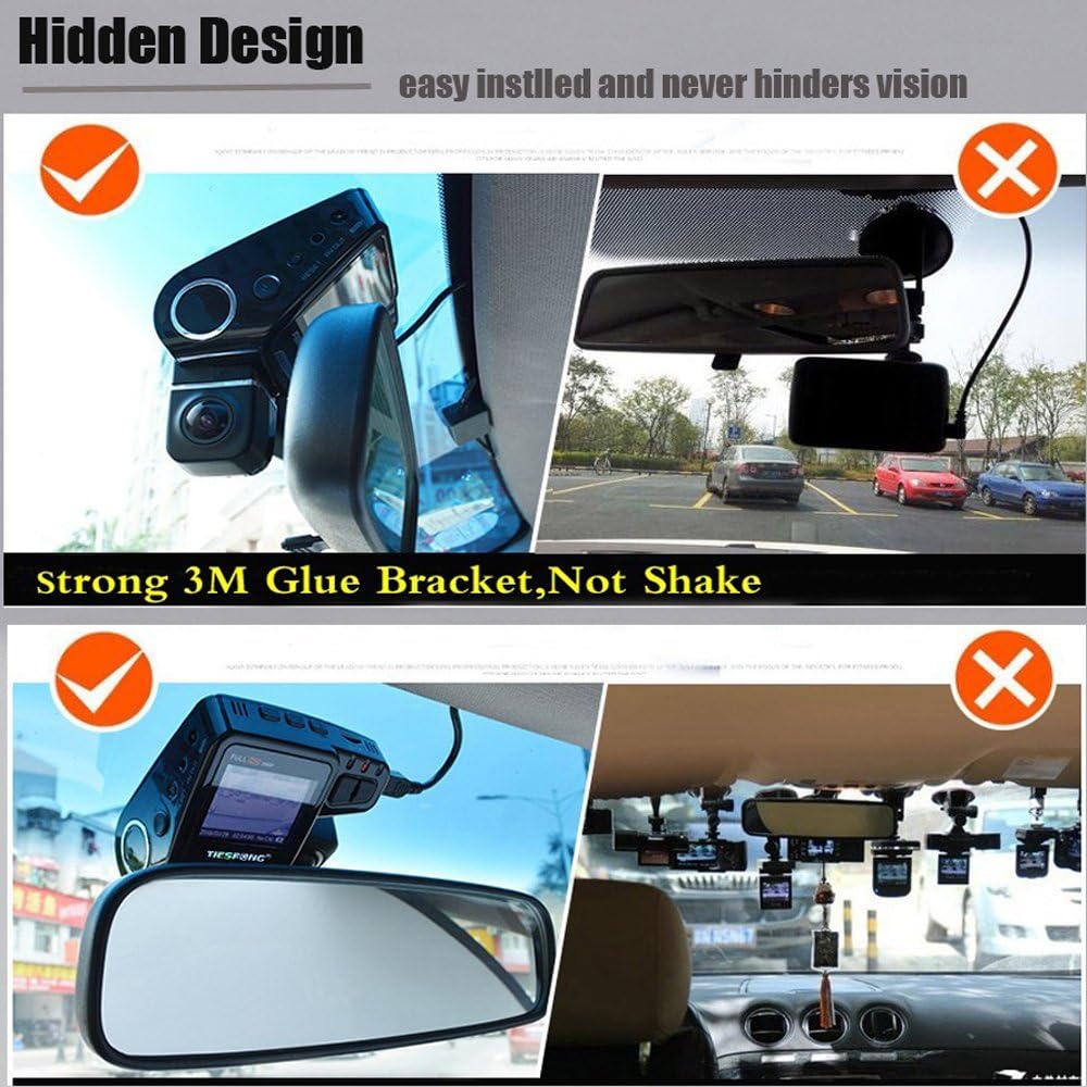 Wi‑Fi concealed 1080p dashcam with 170° wide-angle lens and G‑sensor