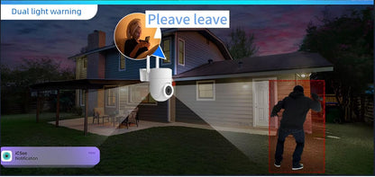 2K outdoor and indoor security camera with 355° view and night vision