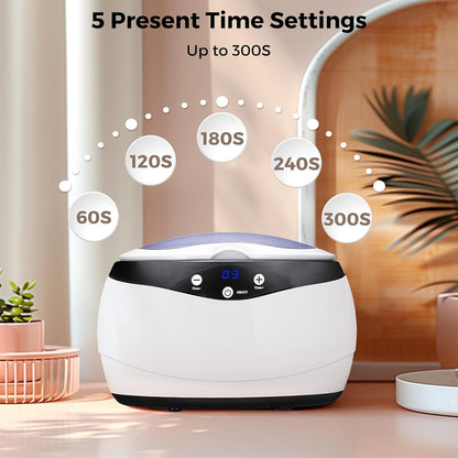 Ultrasonic jewellery cleaner 650 ml with watch holder – ShineMate