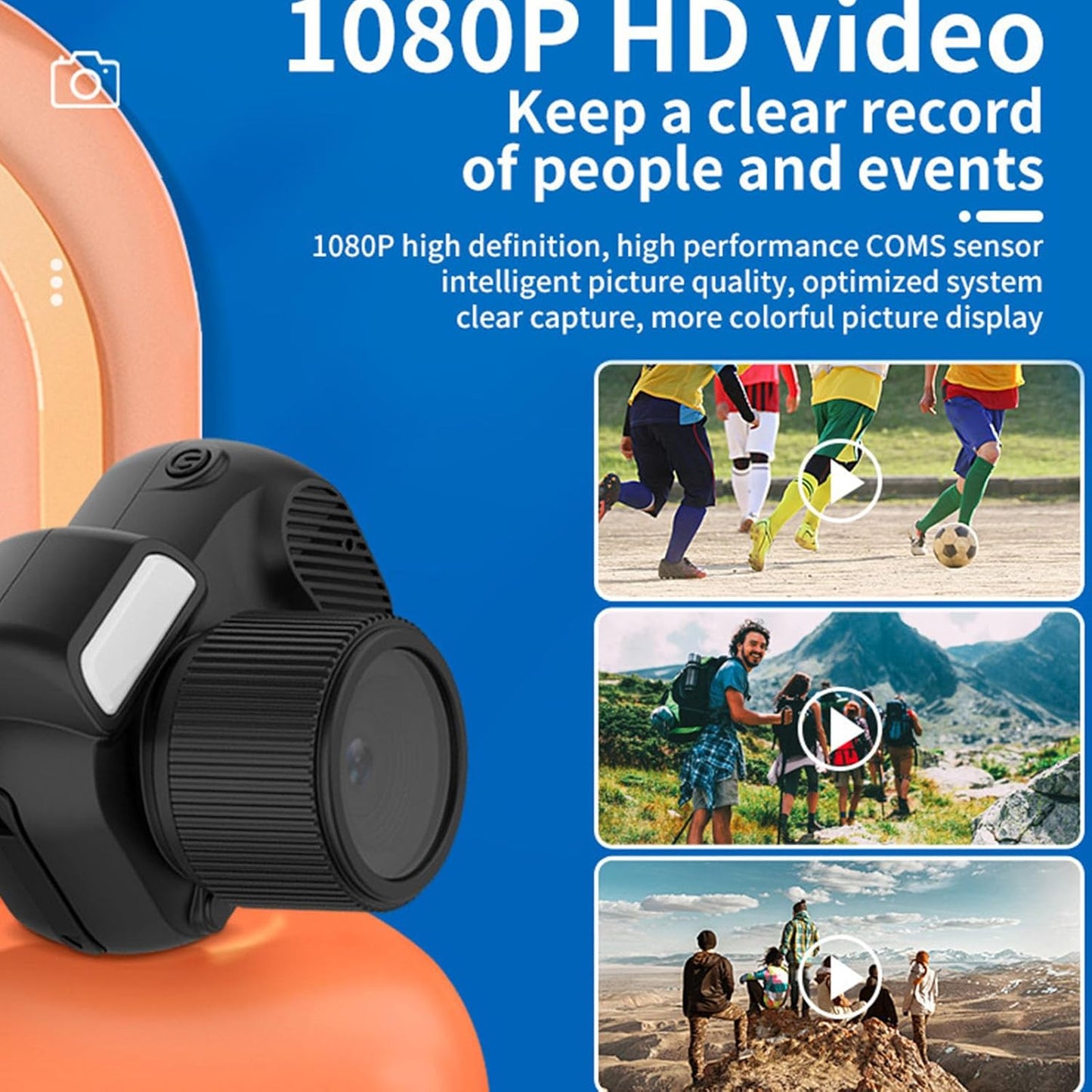 Mini digital camera 1080p colour screen and 100-minute battery life – Lurevo (1+1 FREE)