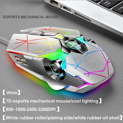 87-key mechanical gaming keyboard with RGB backlighting, blue switches