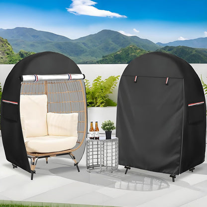 Waterproof egg chair cover with double zip – Solara