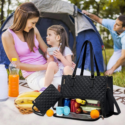 2-in-1 insulated lunch and laptop bag for work and travel