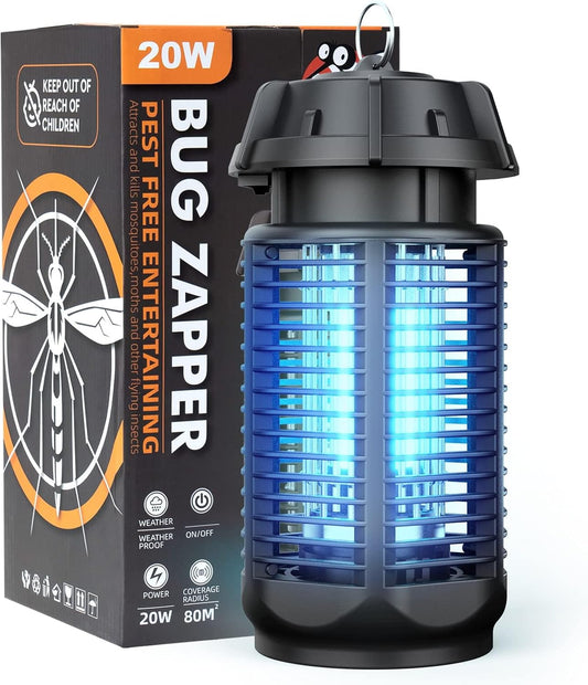 Electric insect killer with 20 W UV light and 4200 V grid, IPX4 waterproof – Zeytra