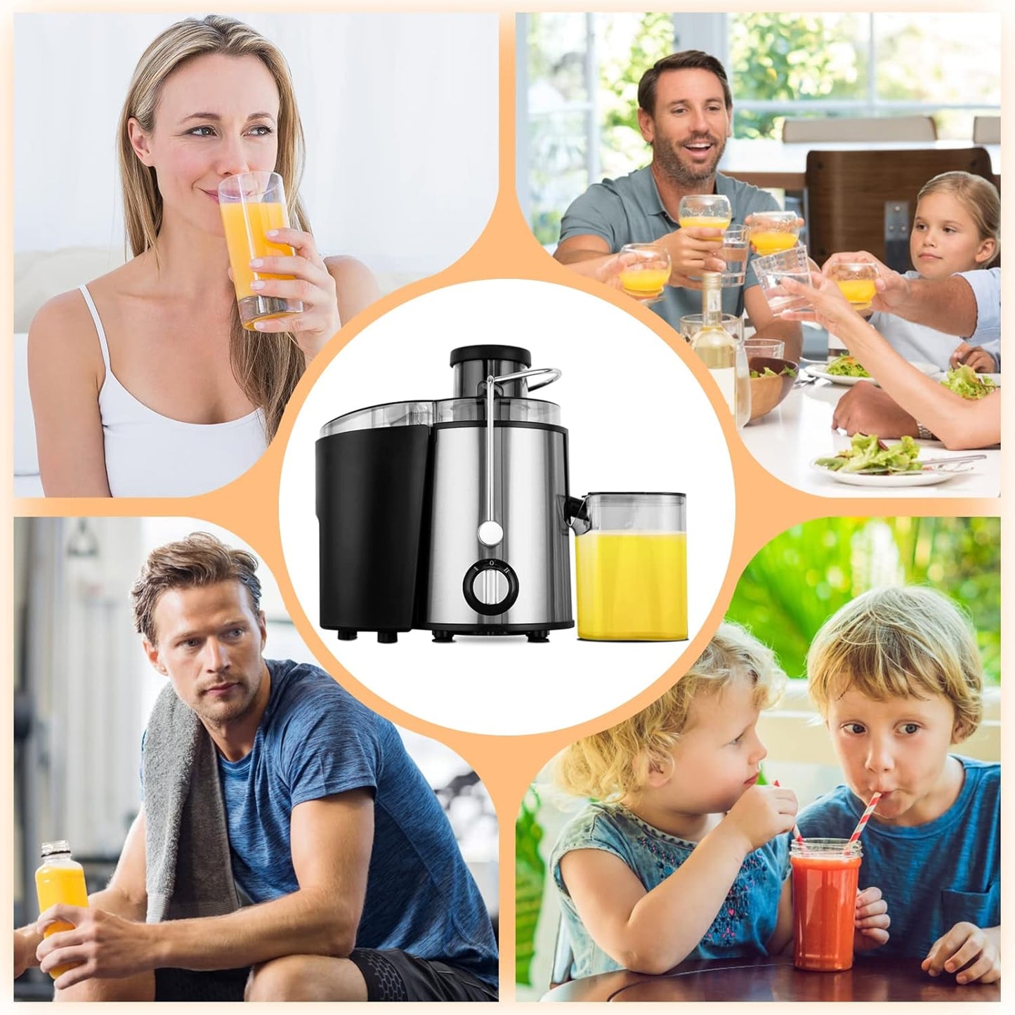 Cold-press juicer with 3 speeds – JuicePro