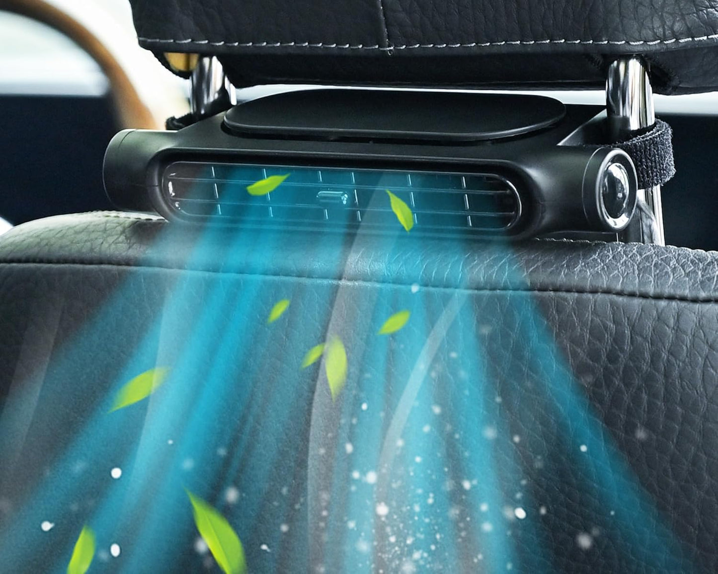 3-Speed USB Car Cooling Fan & Headrest Mount – AutoBreeze (1+1 FREE)