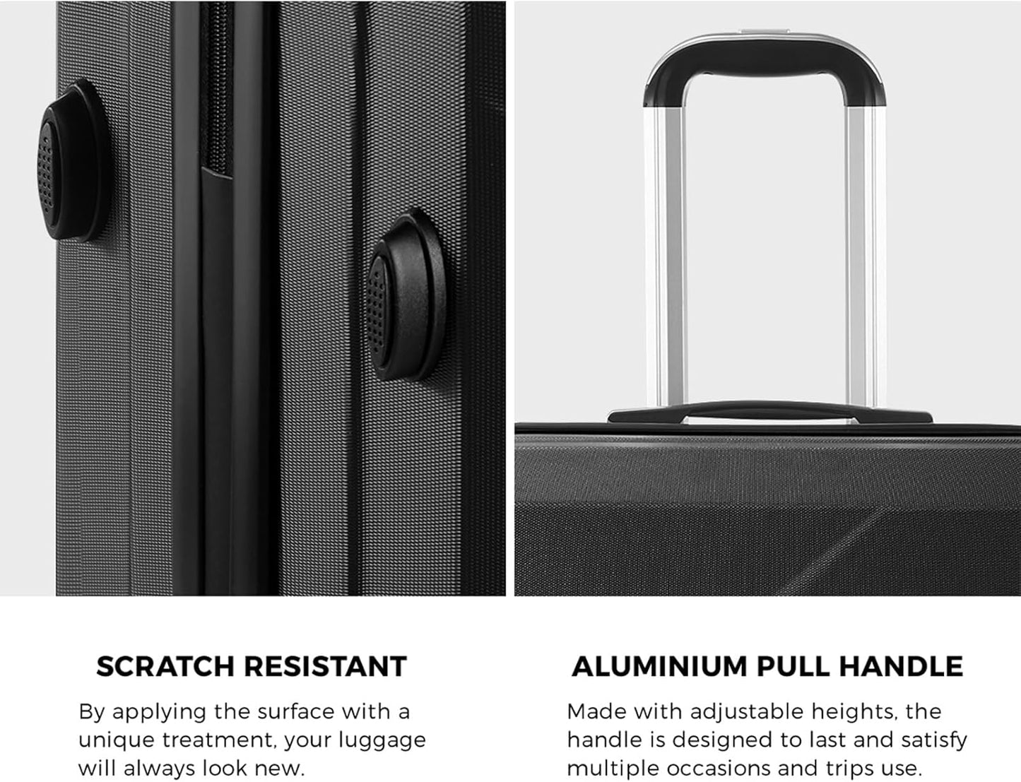2-piece ABS hard-shell luggage set with TSA-approved lock & 360° spinner wheels
