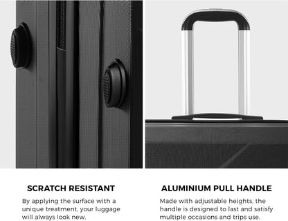 2-piece ABS hard-shell luggage set with TSA-approved lock & 360° spinner wheels