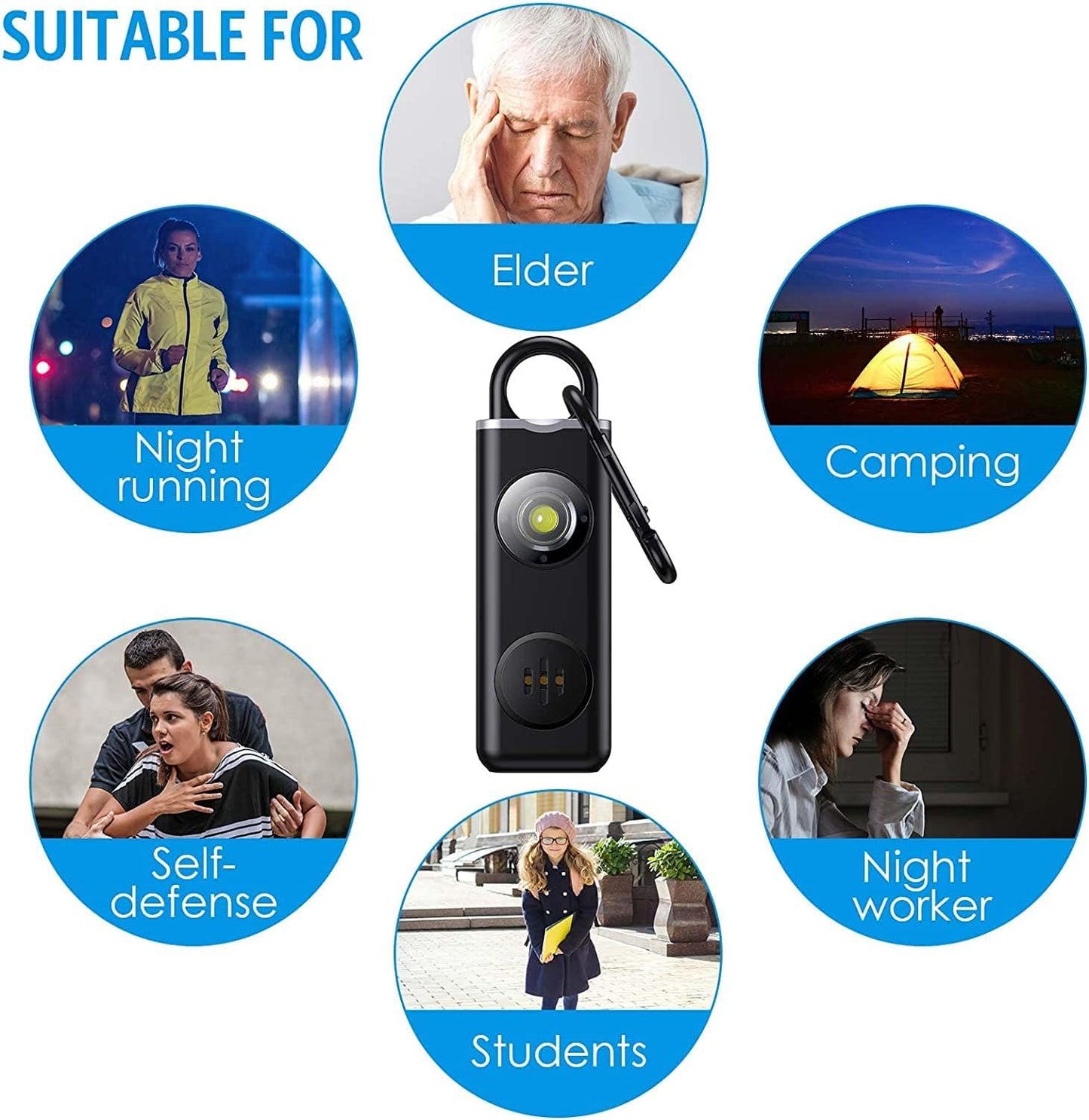 Personal alarm keyring 1+1 FREE – Veyora