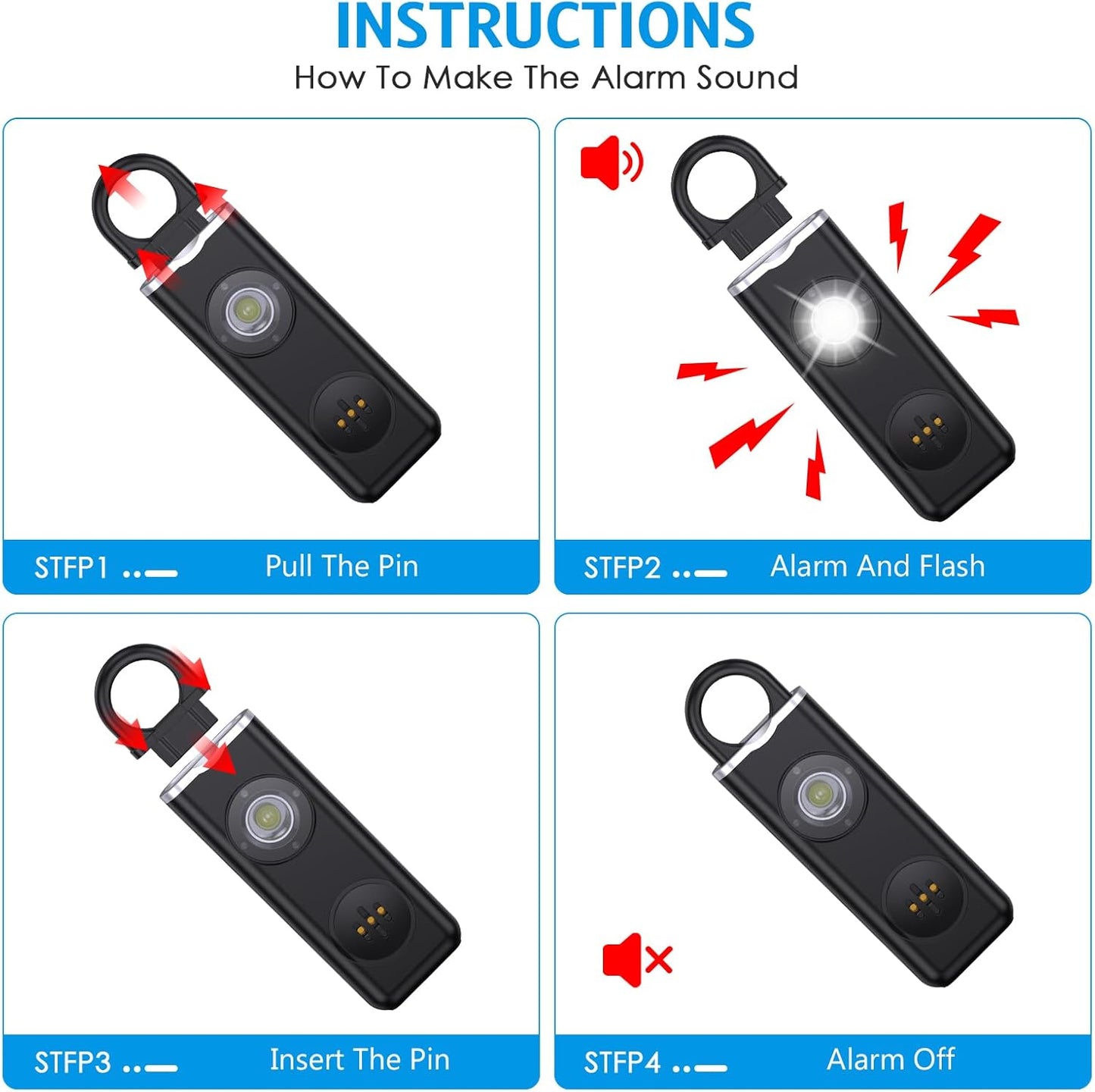 Personal alarm keyring 1+1 FREE – Veyora