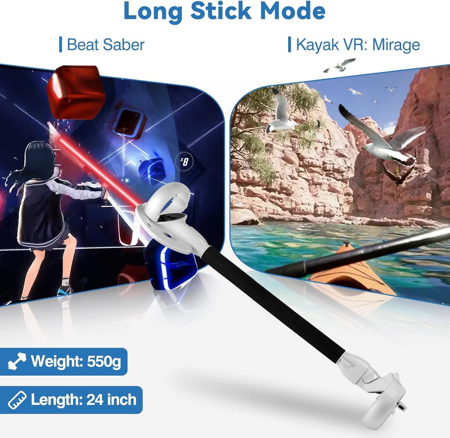 VR controller extension grips for Meta Quest 2 – Kynaro