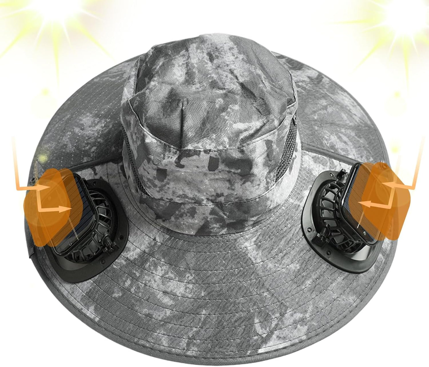 Solar-powered fan cooling hat with UV protection – Solvoro