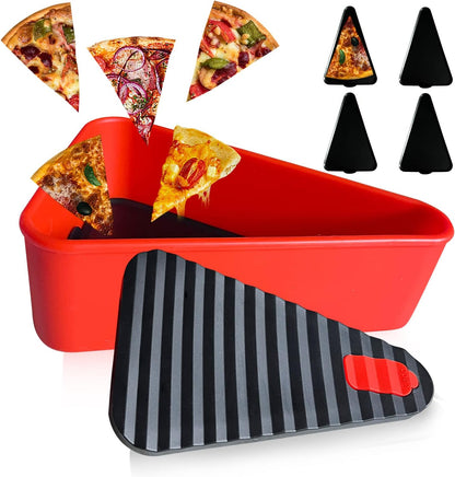 Reusable pizza storage container with 2 trays – SliceSafe (1+1 FREE)
