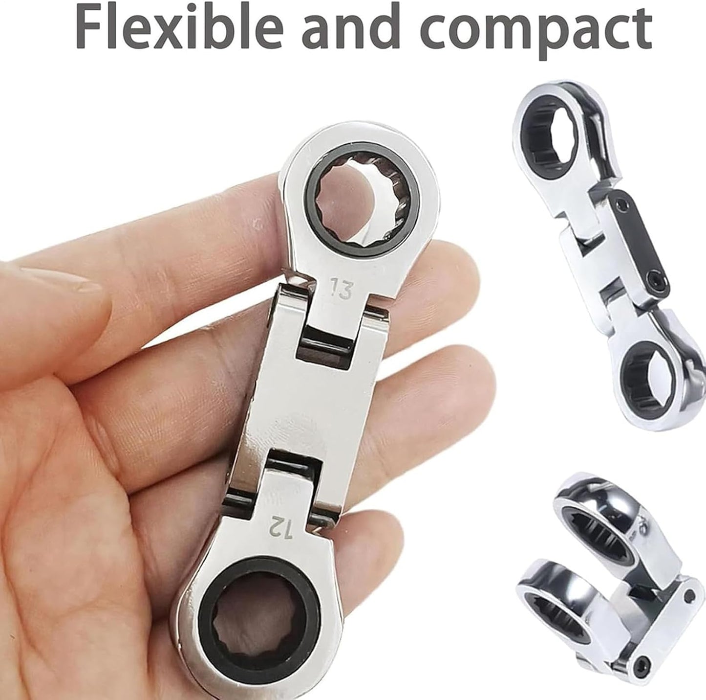 Double Drive Flex‑Head Ratcheting Spanner – Torvex
