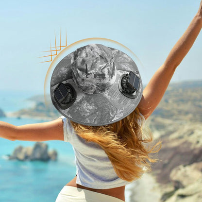 Solar-powered fan cooling hat with UV protection – Solvoro