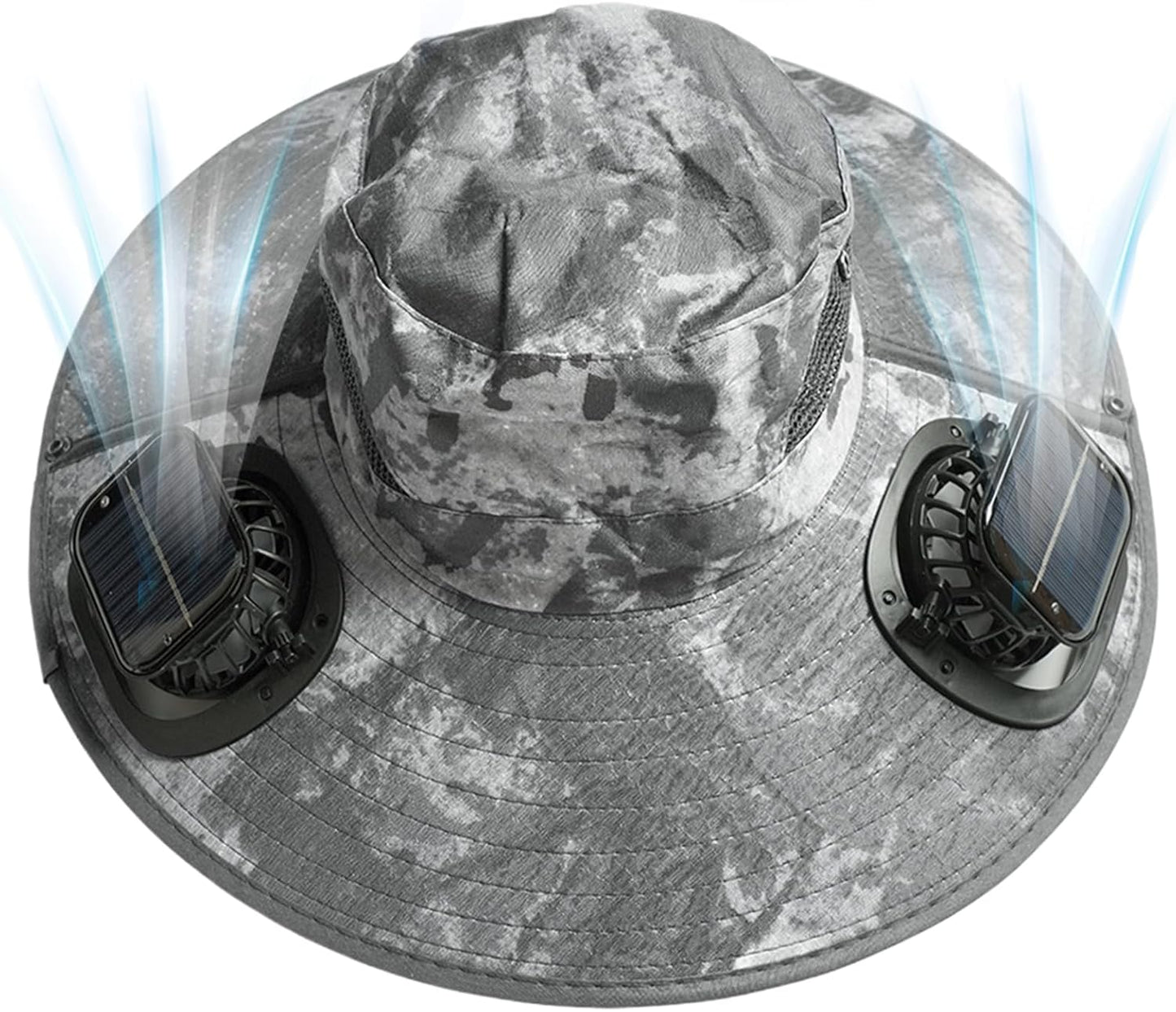 Solar-powered fan cooling hat with UV protection – Solvoro