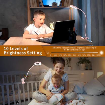 LED clip-on desk lamp with 3 colour modes and flexible gooseneck – Selvara (Buy 1 Get 1 Free)