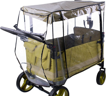 Rain cover for pushchairs – windproof protective canopy for two-seater and four-seater pushchairs – Venaro