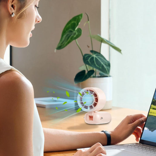 Portable, foldable hand-held fan with LED display, 100 speed settings