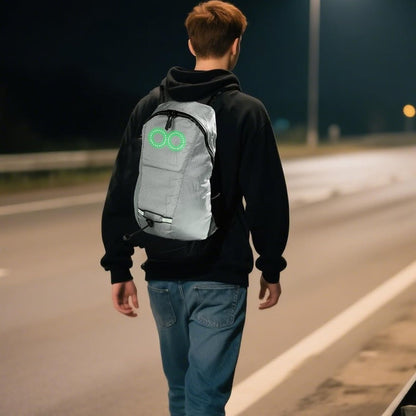 LED travel rucksack – waterproof illuminated rucksack with audio-responsive glow – Nexora