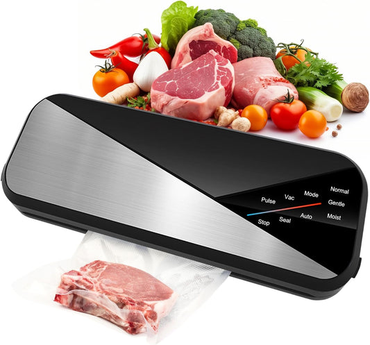 6-in-1 vacuum sealer with 80 kPa suction power and 30 cm sealing strip – Fresvyn