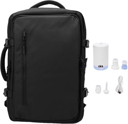Expandable vacuum travel rucksack 56–75 L with pump – Dravion