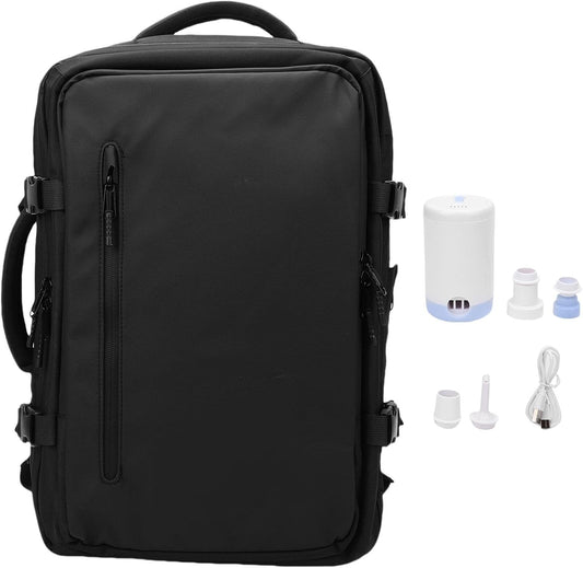 Expandable vacuum travel rucksack 56–75 L with pump – Dravion